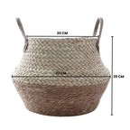 Macetero Cesto Maceta De Yute Tejida Plegable Con Asas L
