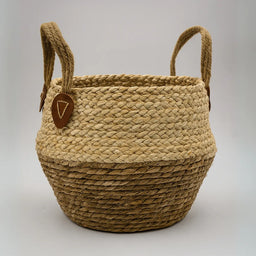 Macetero Cesto Maceta De Yute Tejida Plegable Con Asas L