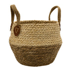 Macetero Cesto Maceta De Yute Tejida Plegable Con Asas L