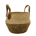 Macetero Cesto Maceta De Yute Tejida Plegable Con Asas M