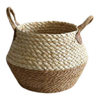Macetero Cesto Maceta De Yute Tejida Plegable Con Asas S