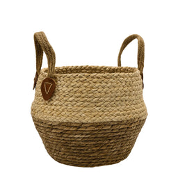 Macetero Cesto Maceta De Yute Tejida Plegable Con Asas S