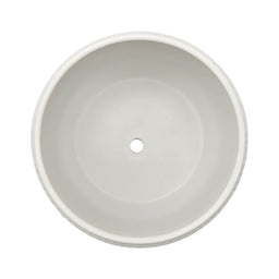 Macetero De Ceramica Blanco Mate Lineas Decorativas Maceta M