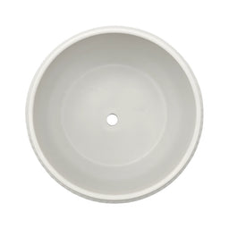 Macetero De Ceramica Blanco Mate Lineas Decorativas Maceta S