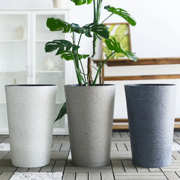 Macetero Plastico Alargado Premium Base Circular Conica