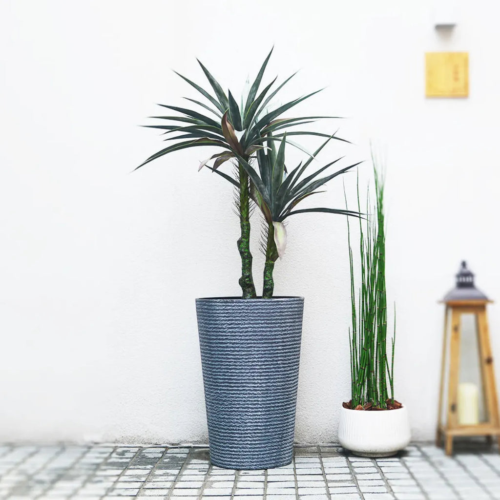 Macetero Plastico Alargado Premium Base Circular Conica