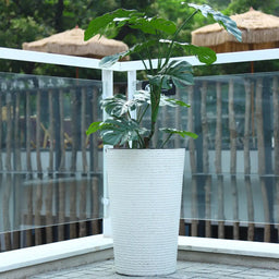 Macetero Plastico Alargado Premium Base Circular Conica