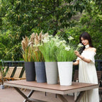 Macetero Plastico Alargado Premium Base Circular Conica