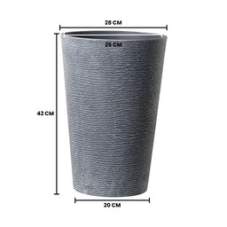 Macetero Plastico Alargado Premium Base Circular Conica