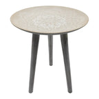 Mesa De Centro Redonda Lateral Salon Mesa Diseño Mandala - Fliperex