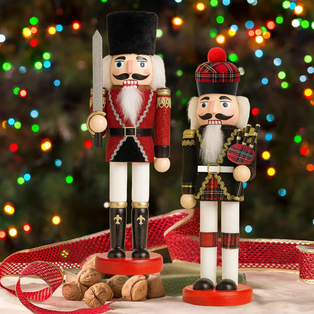 Muñeco Cascanueces Madera 30 Cm Adorno Navideño Decorativo