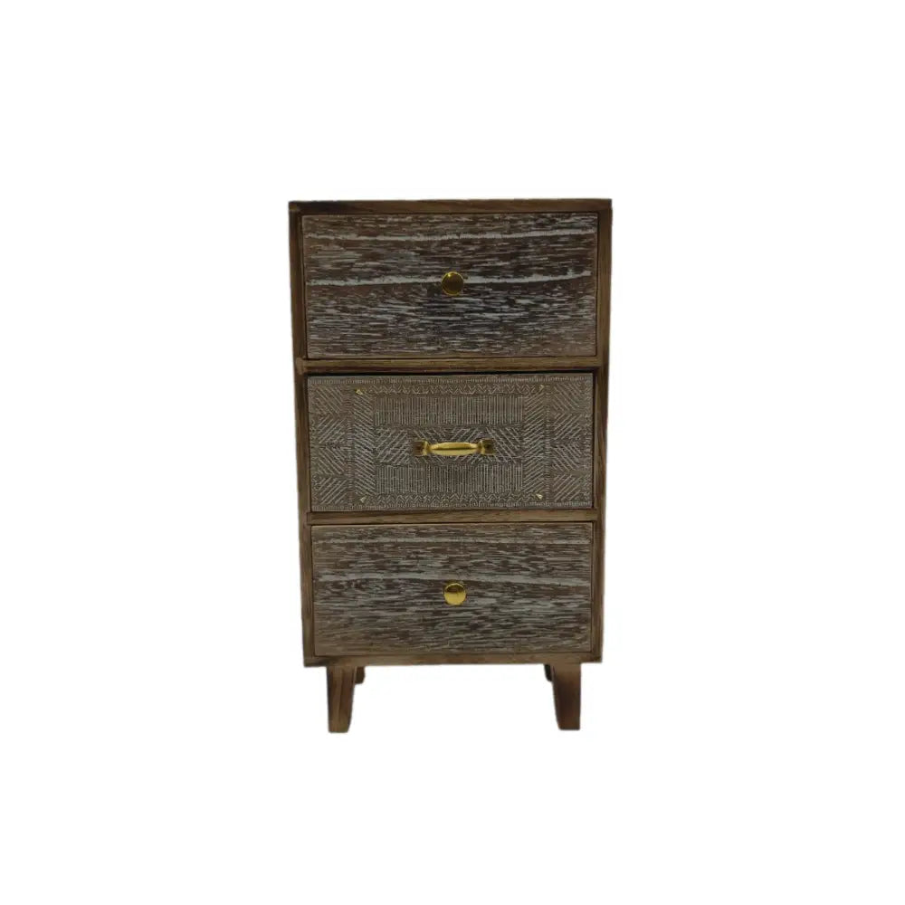 Organizador De Joyas Multiuso Oriental 3 Cajones Café - Fliperex