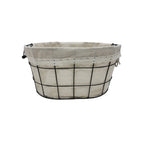 Panera Tela Ovalada Metalica Multiuso Canasto Frutera Cocina - Fliperex