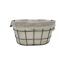 Panera Tela Ovalada Metalica Multiuso Canasto Frutera Cocina - Fliperex