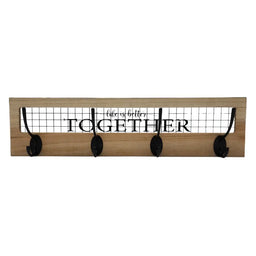 Perchero De Pared Con 4 Perchas Dobles Together - Fliperex