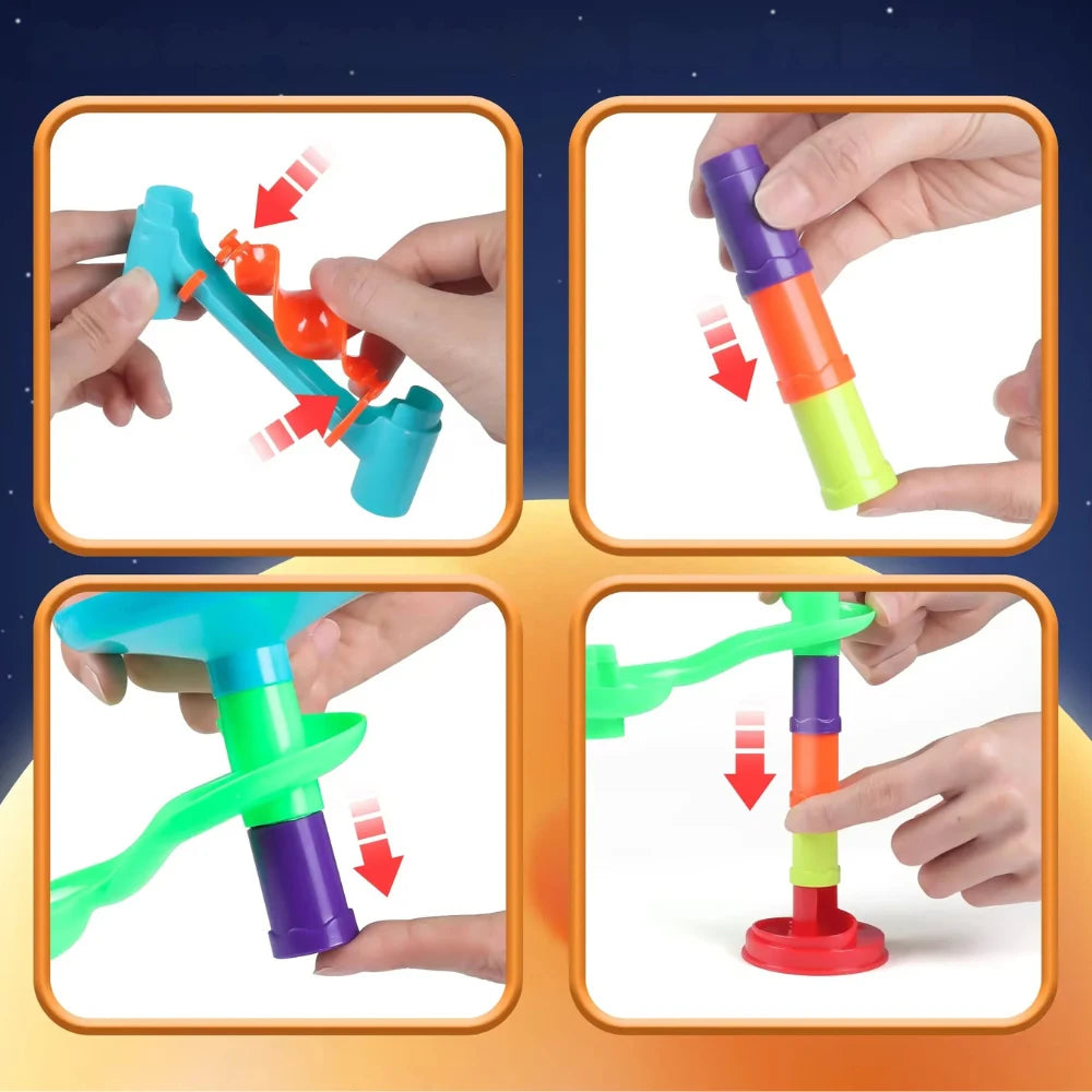 Pista De Bolitas 197 Piezas Bloques De Construccion Tobogan