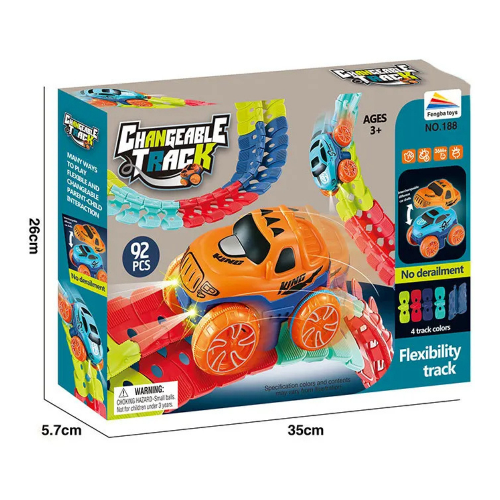 Pista De Carreras Flexible Armable Con Auto Juguete Infantil