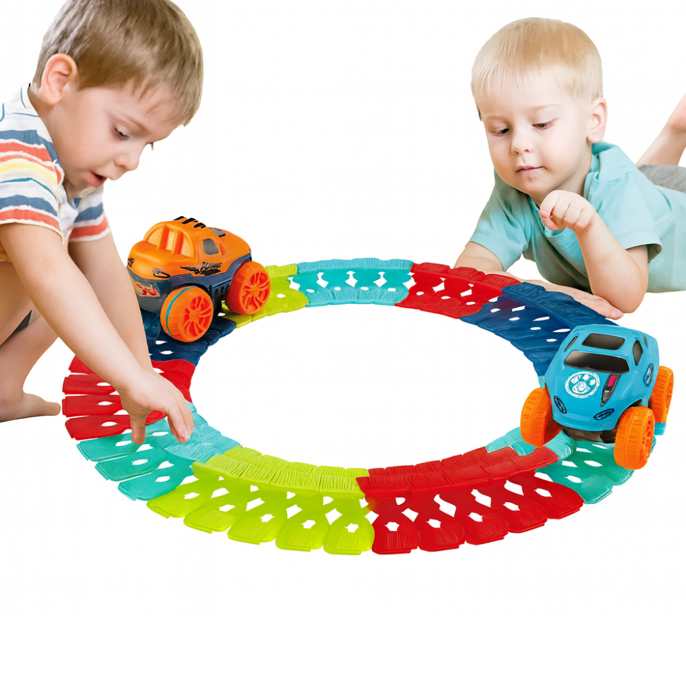 Pista De Carreras Flexible Armable Con Auto Juguete Infantil
