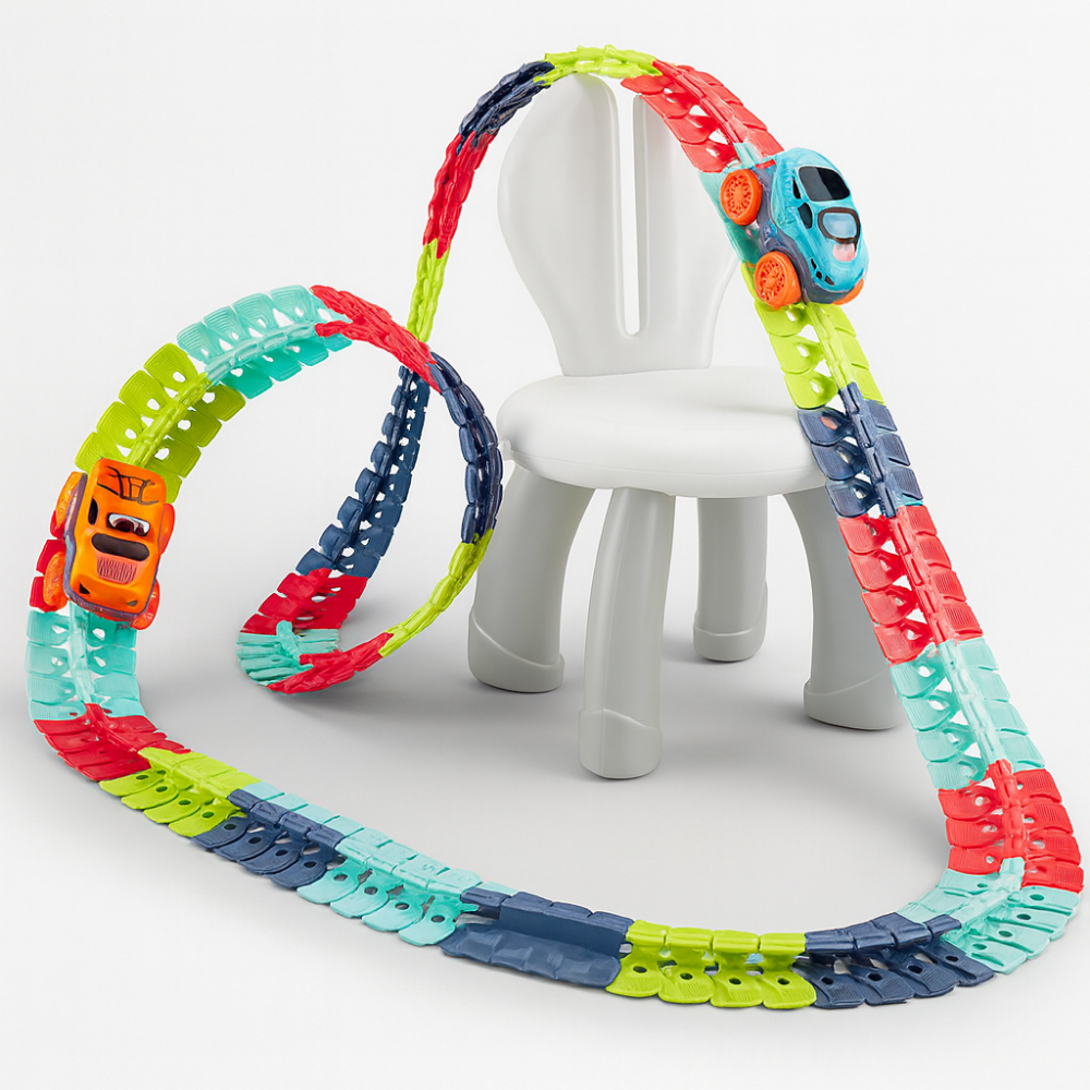 Pista De Carreras Flexible Armable Con Auto Juguete Infantil