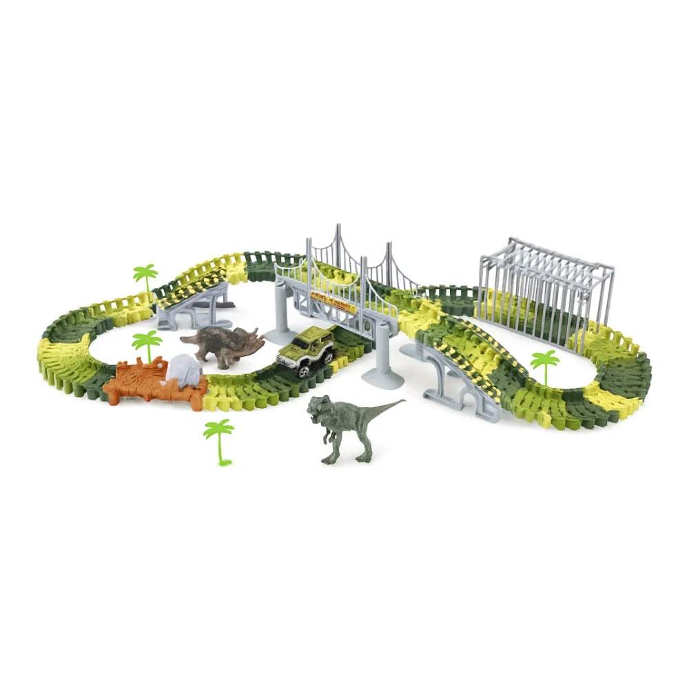 Pista de Carreras Juguete de Dinosaurios Infantil 144 Piezas