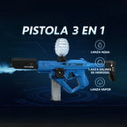 Pistola de Agua Electrica 3 En 1 Vapor Balines Hidrogel