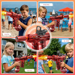 Pistola de Agua Uzi Electrica Automatica Alta Potencia