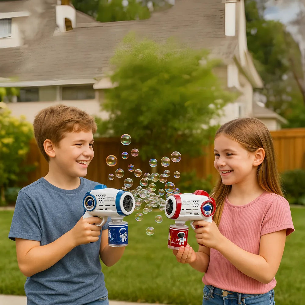 Pistola de Burbujas Automatica Diseño Astronauta Infantil