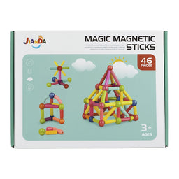 Juego Varillas De Construccion Magnetico Didactico 46 Piezas
