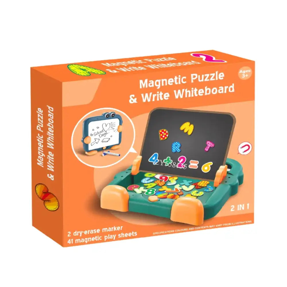 Pizarra Magnetica Puzzle Rompecabezas Tablero Juguete 2 En 1 - Fliperex