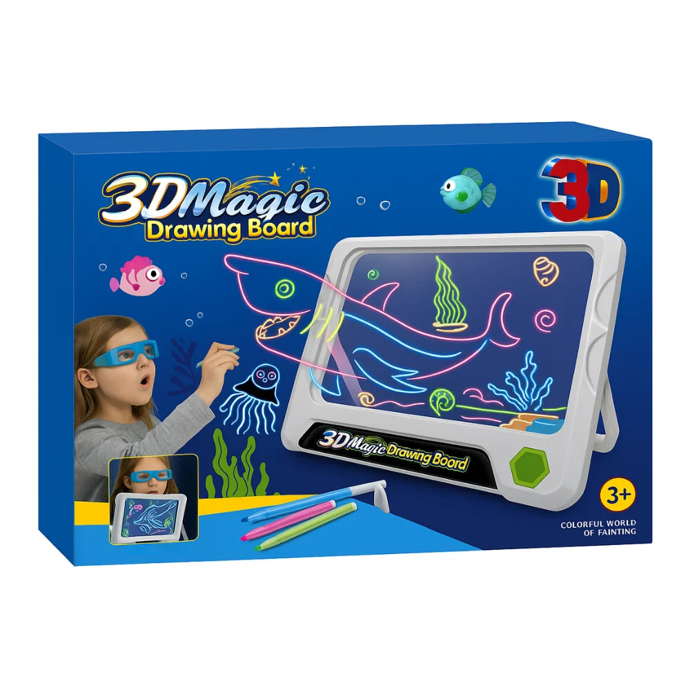 Pizarra Magica 3D Infantil Para Dibujar Con Efecto Luces