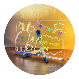 Pizarra Magica Luz Led Acrilica Transparente Para Dibujo