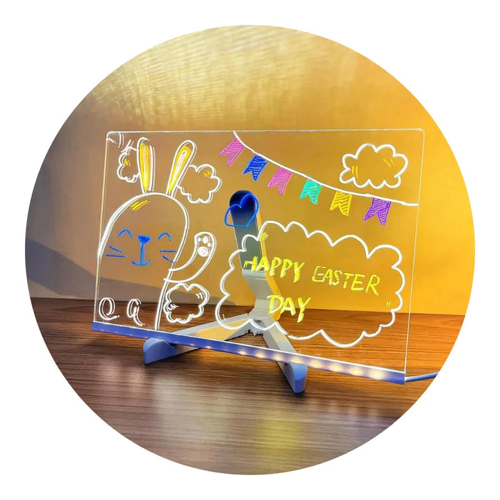 Pizarra Magica Luz Led Acrilica Transparente Para Dibujo