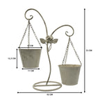 Porta Macetero Pedestal Colgante Beige Vintage Maceta Planta