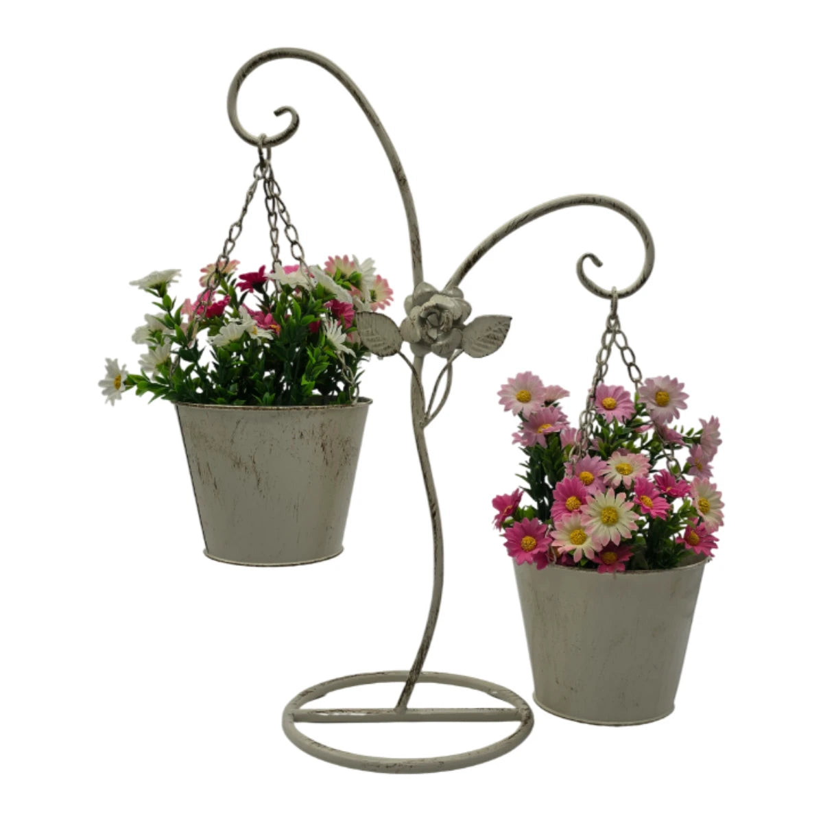 Porta Macetero Pedestal Colgante Beige Vintage Maceta Planta