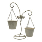 Porta Macetero Pedestal Colgante Beige Vintage Maceta Planta