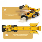 Retroexcavadora Porta Autitos 2 en 1 Rampa Pista Lanzamiento