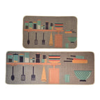 Set 2 Alfombras De Cocina Goma Antideslizante Diseño Cocina - Fliperex
