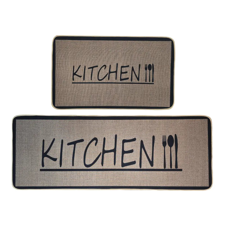 Set 2 Alfombras De Cocina Goma Antideslizante Diseño Kitchen
