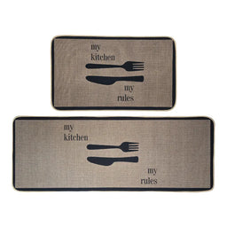 Set 2 Alfombras De Cocina Goma Antideslizante My Kitchen - Fliperex