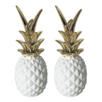 Set 2 Figuras Piñas Decorativas De Ceramica Adorno Decohogar - Fliperex