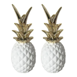 Set 2 Figuras Piñas Decorativas De Ceramica Adorno Decohogar - Fliperex