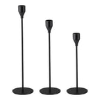Set 3 Candelabros Porta Velas Negro Decora Centro De Mesa - Fliperex