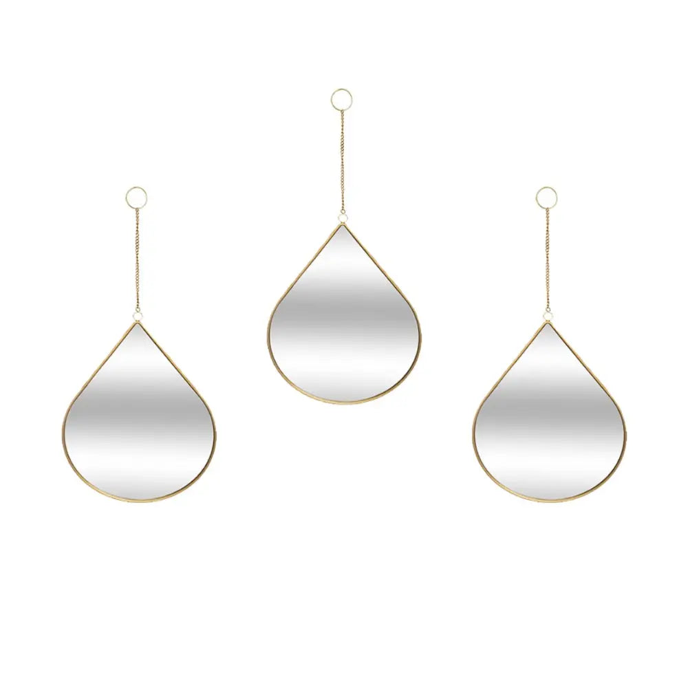 Set 3 Espejos De Pared Para Colgar De Gota Marcos De Espejos - Fliperex
