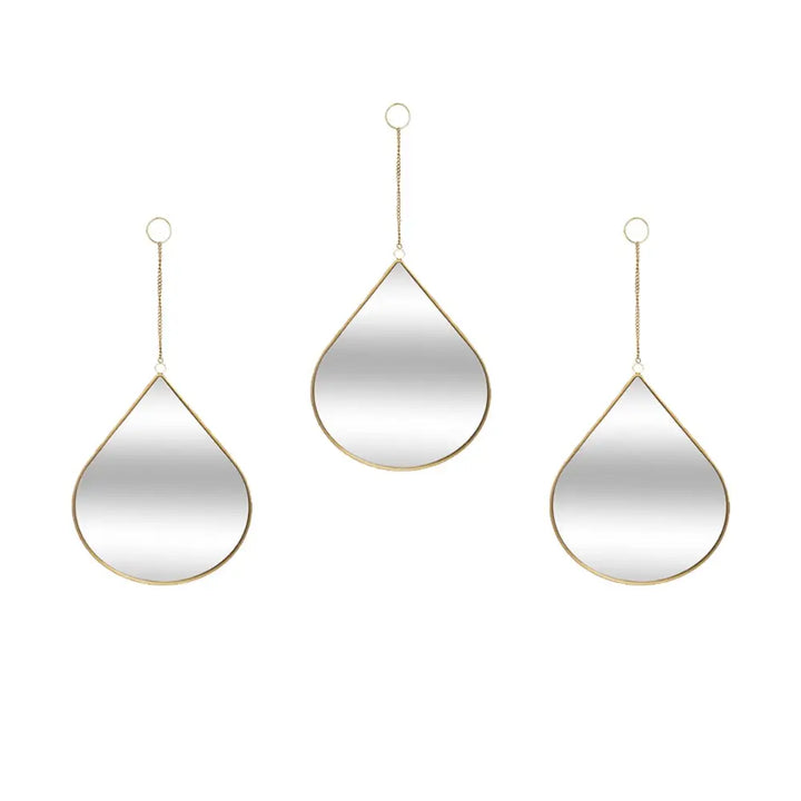 Set 3 Espejos De Pared Para Colgar Forma Gota