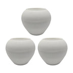 Set 3 Maceteros Plastico Redondo Ovalado Moderno Textura S - Fliperex