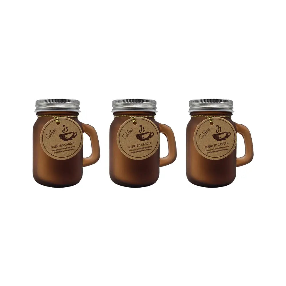 Set 3 Velas Aromatica Elegantes Taza Fragancia Duradera Deco - Fliperex