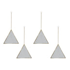 Set 4 Espejos Pared Para Colgar Triangular Marco De Espejo - Fliperex