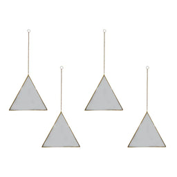 Set 4 Espejos Pared Para Colgar Triangular Marco De Espejo - Fliperex