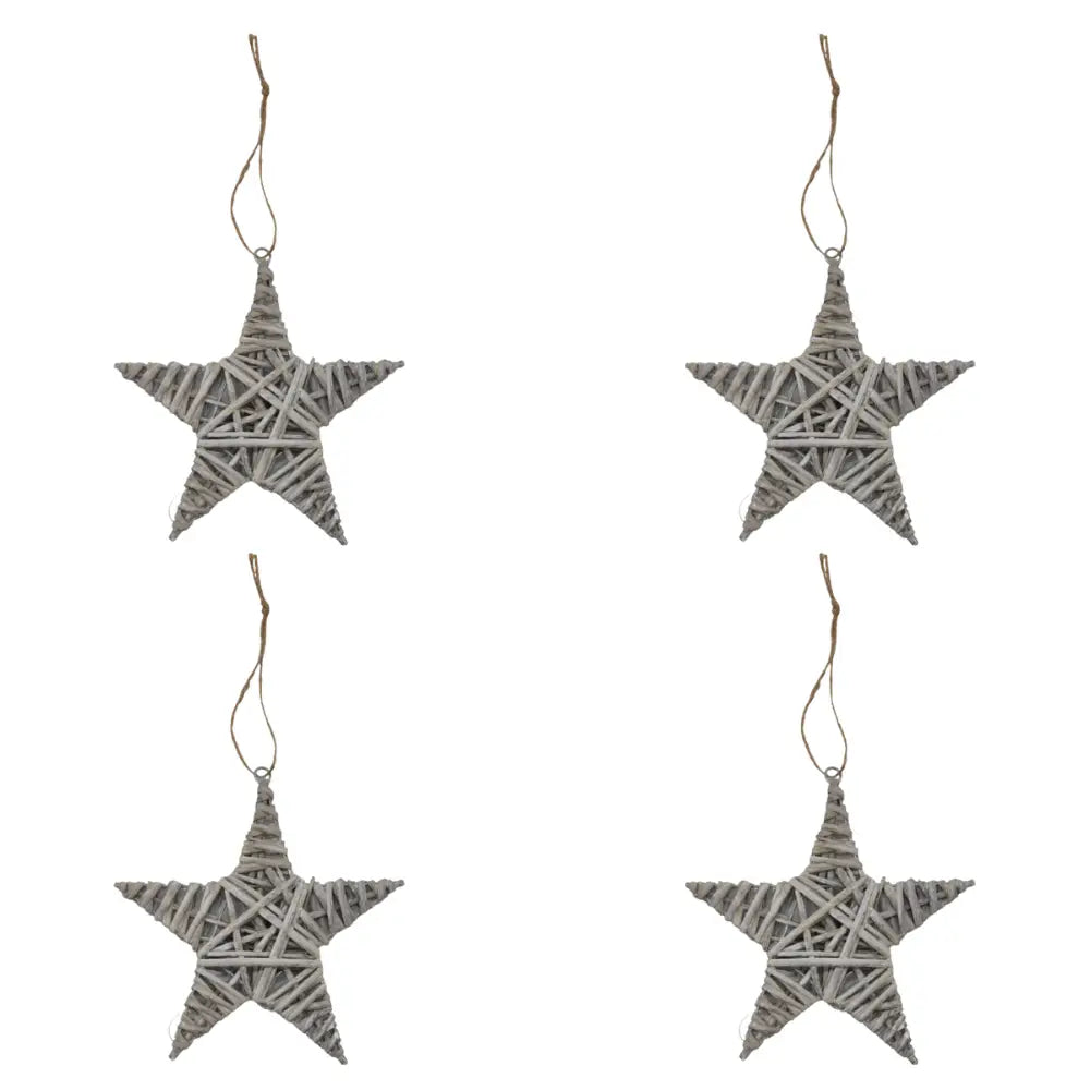 Set 4 Estrellas De Mimbre Para Decoracion Estrella Mimbre - Fliperex