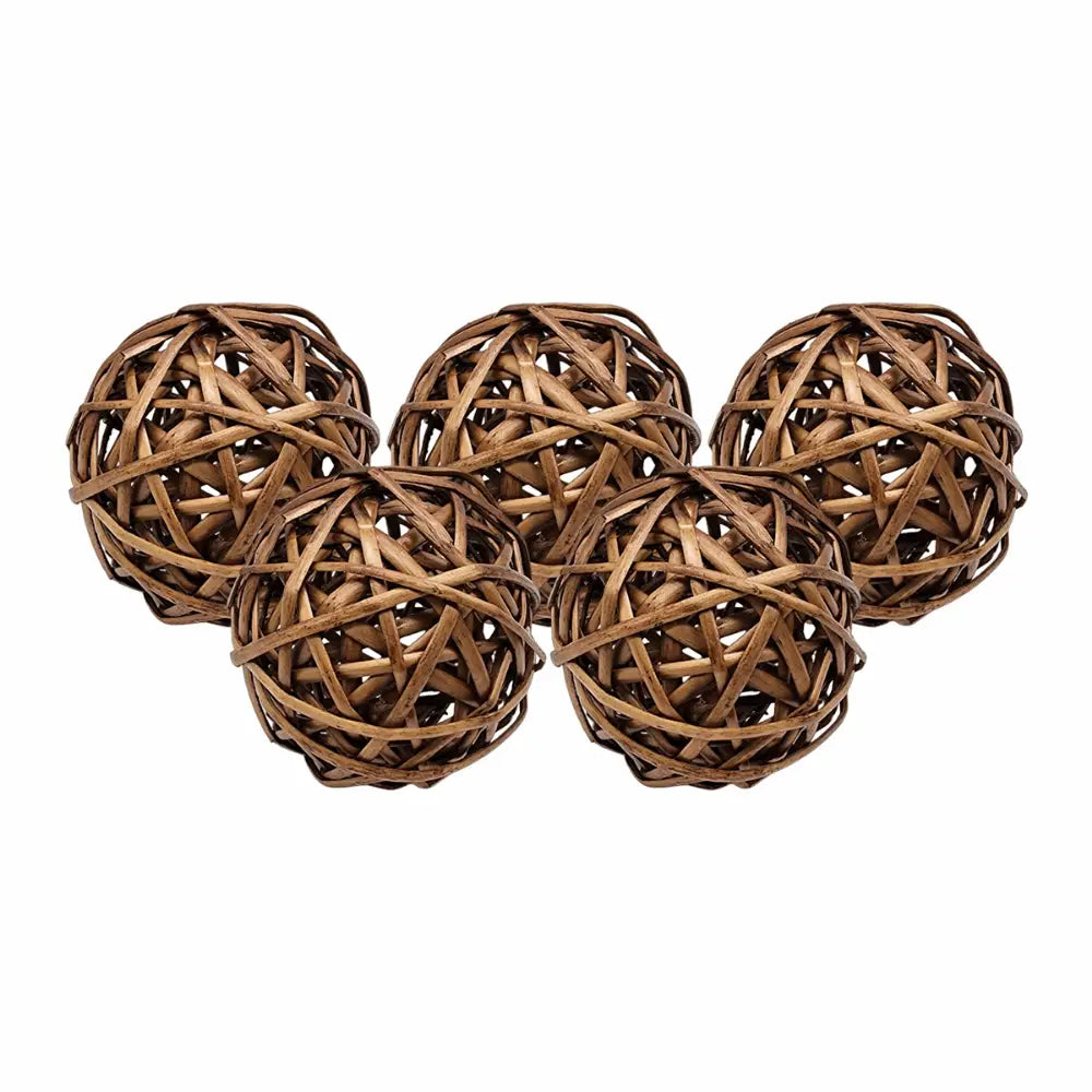Set 5 Esferas De Mimbre Para Decoración Pelotas De Mimbre - Fliperex